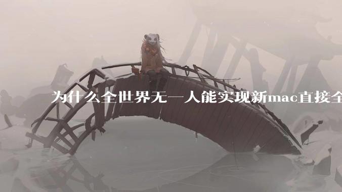 为什么全世界无一人能实现新mac直接全功能稳定装Win 11 arm，或PC直接装macOS arm？