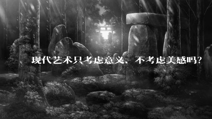 现代艺术只考虑意义、不考虑美感吗？